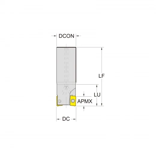 Корпус фрезы со сменными пластинами NC-AP10-D25-C25-L120-Z03-H