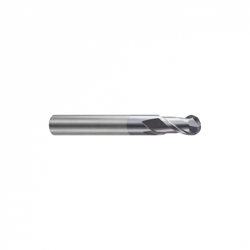 Фреза концевая твердосплавная Alpha-PX c 2-мя зубьями (спираль 35˚), укороченная, сферическая, 2.5X4