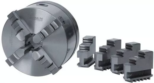 Четырехкулачковые токарные патроны Optimum 200 мм Camlock ASA D1-4" Центральное зажатие